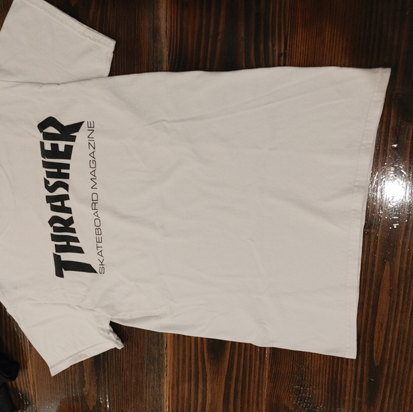 Thrasher White and Black Small Men's T-shirt - Picture 3 of 3